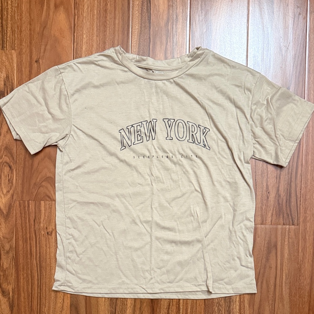 SHEIN Beige Graphic Tee